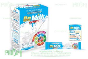 Thiết kế tem nhãn sữa - bao bì hộp sữa Be Milk
