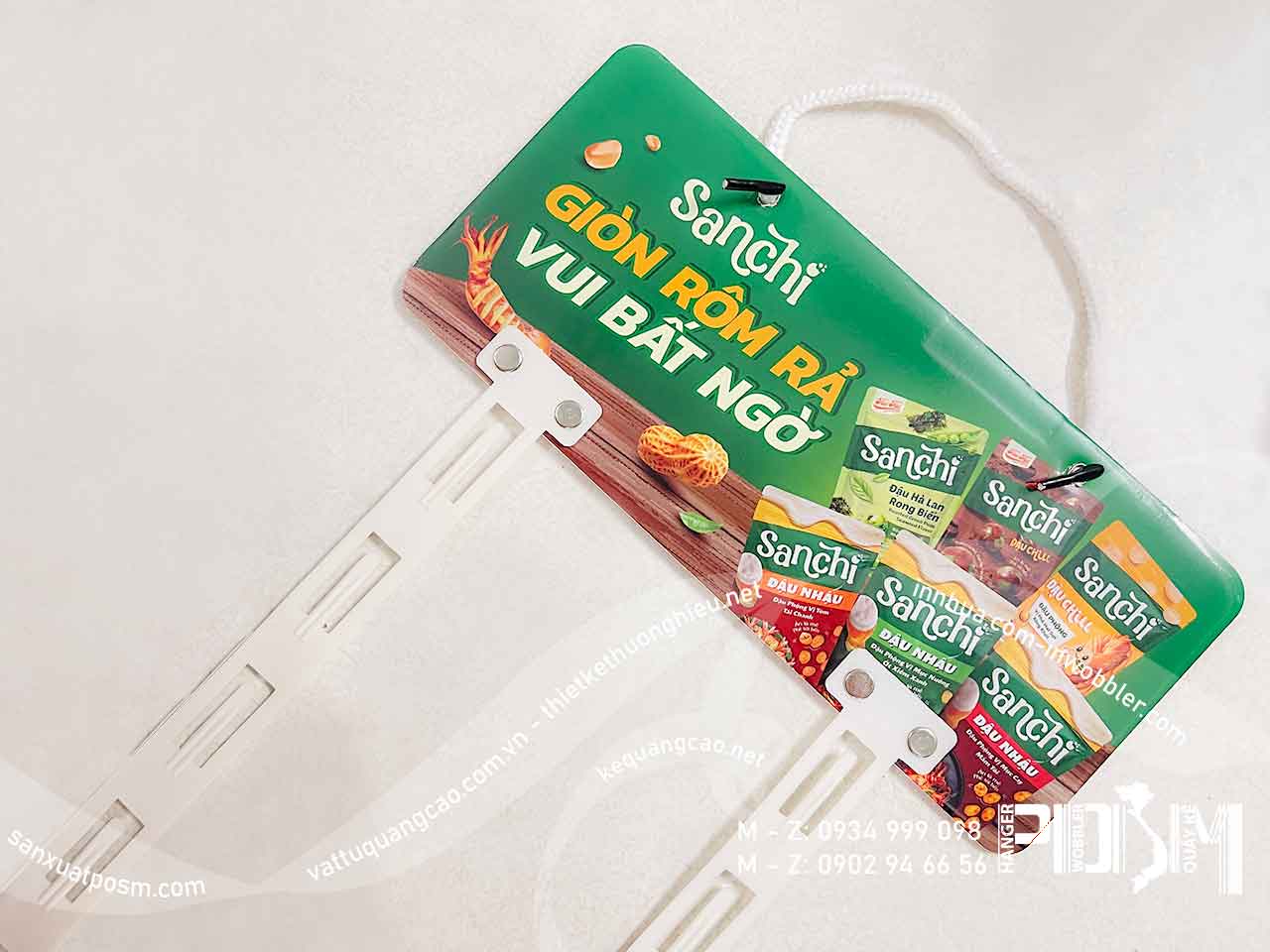 hanger posm Hanger dây nhựa POSM treo Snack Sanchi trưng bày sản phẩm tại cửa hàng - Ảnh 2