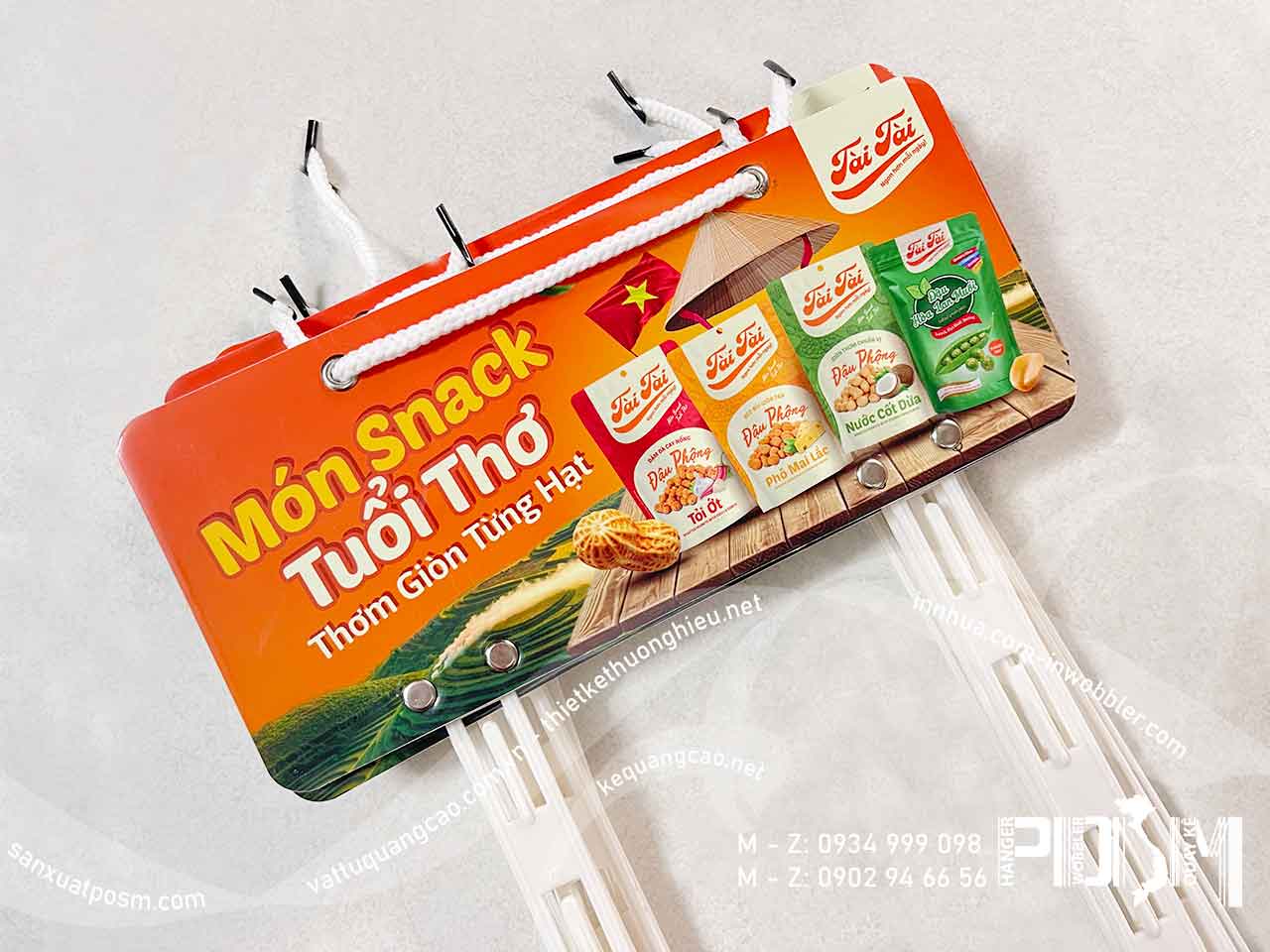 hanger posm Hanger dây nhựa POSM treo Snack Sanchi trưng bày sản phẩm tại cửa hàng - Ảnh 3