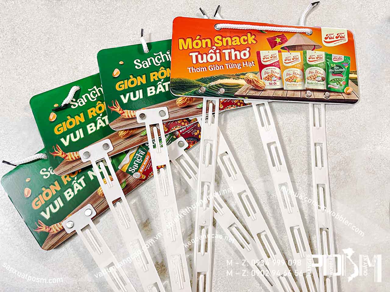 hanger posm Hanger dây nhựa POSM treo Snack Sanchi trưng bày sản phẩm tại cửa hàng - Ảnh 4