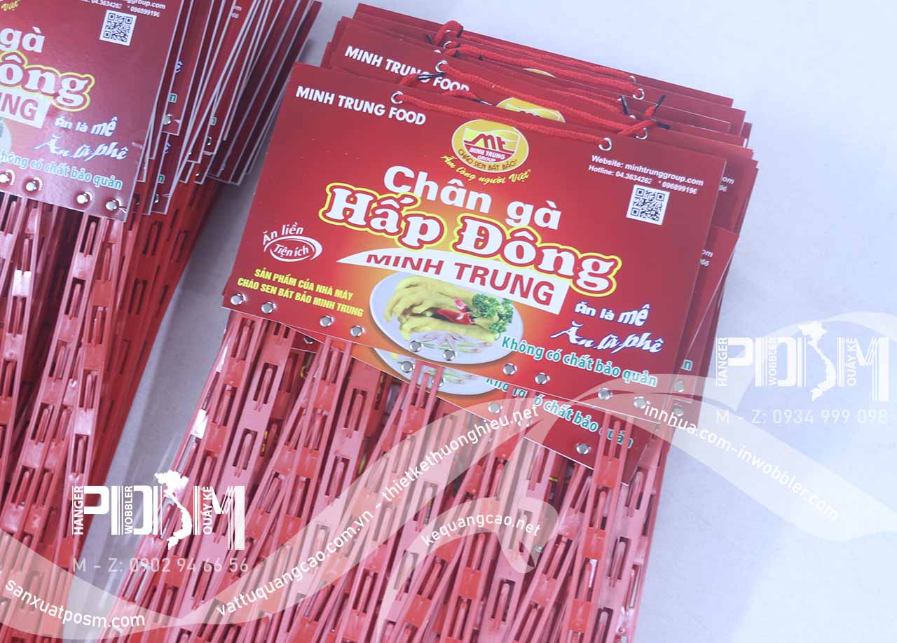 Hanger dây nhựa quảng cáo treo sản phẩm cháo sen - Ảnh 4