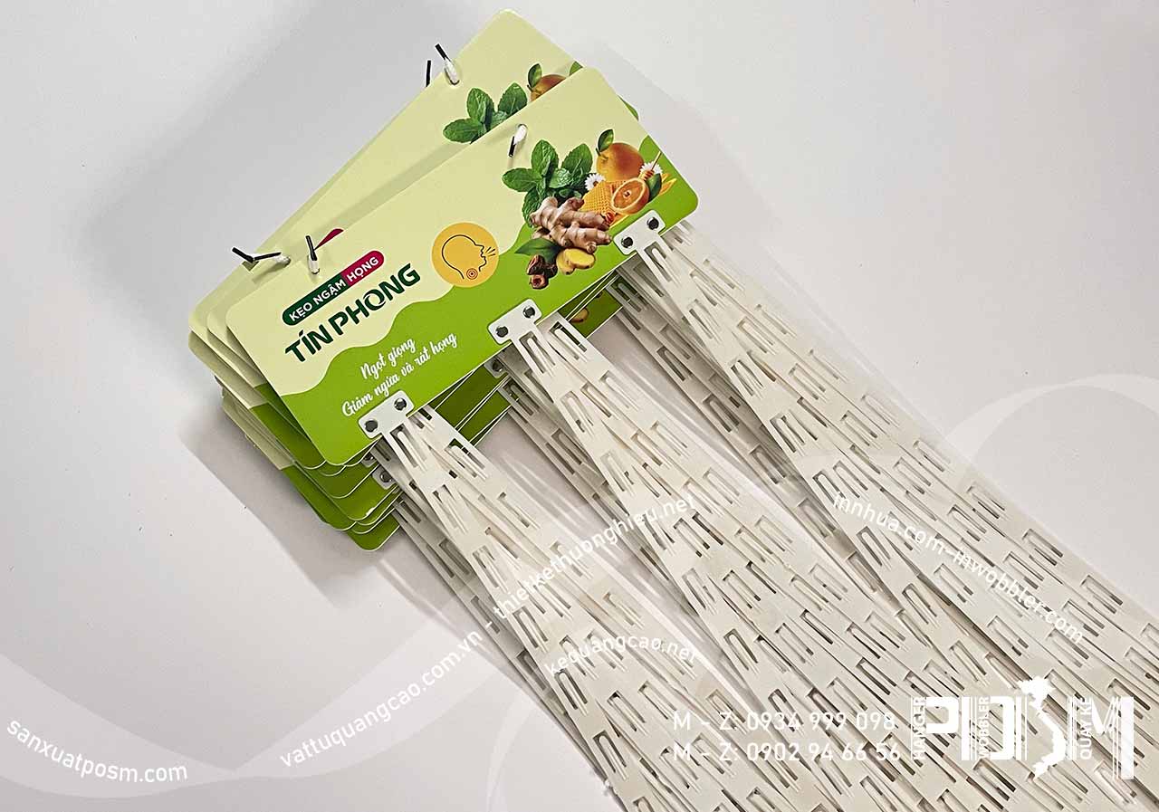 hanger posm Hanger bảng treo dây nhựa POSM kẹo ngậm họng Tín Phong - Ảnh 2