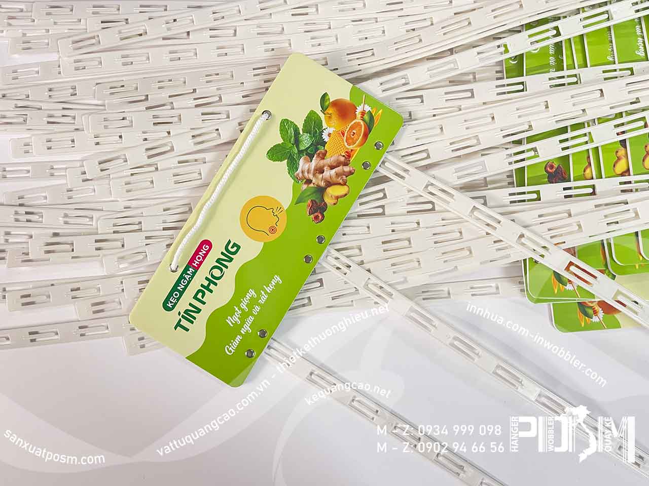 hanger posm Hanger bảng treo dây nhựa POSM kẹo ngậm họng Tín Phong - Ảnh 3