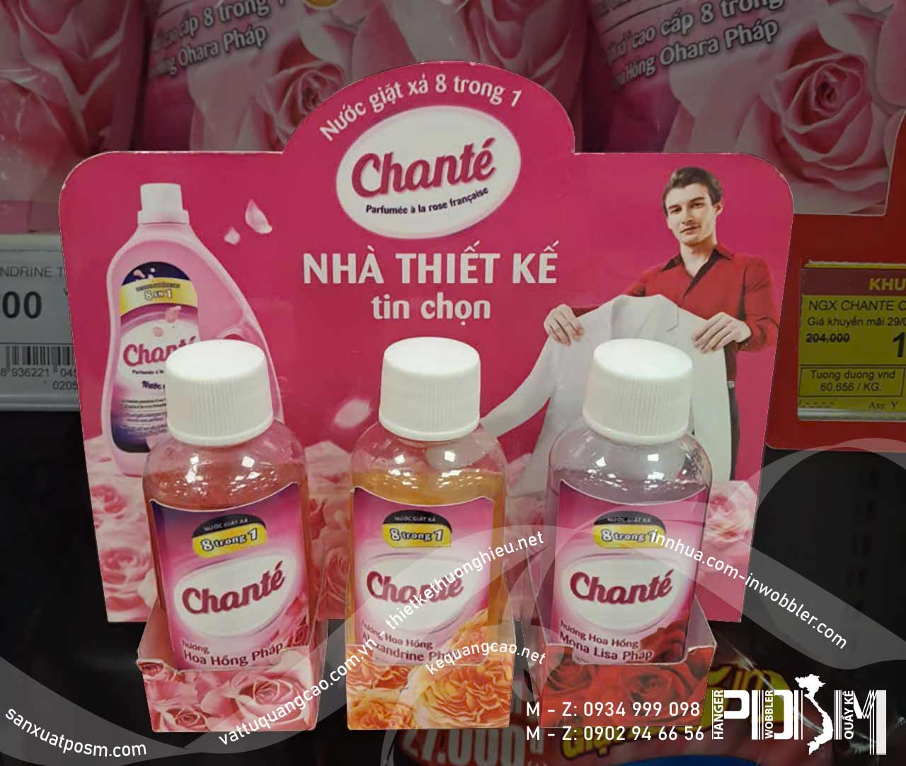 khay kệ mica Khay kệ trưng bày mẫu thử tester Nước Giặt Xả - Ảnh 4