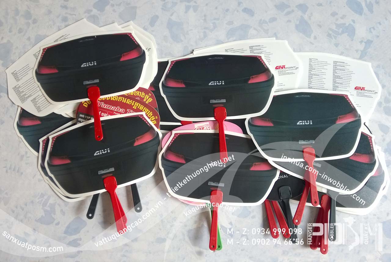 In quạt nhựa cầm tay quảng cáo GiVI