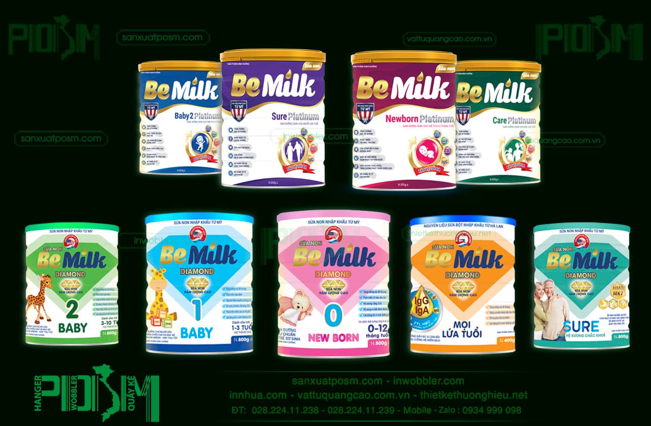 Thiết kế tem nhãn sữa - bao bì hộp sữa Be Milk - Ảnh 4