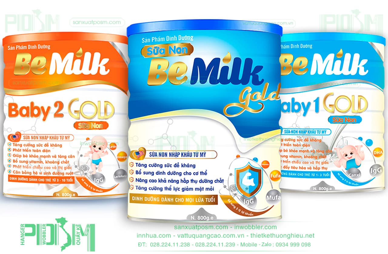 Thiết kế tem nhãn sữa - bao bì hộp sữa Be Milk - Ảnh 2