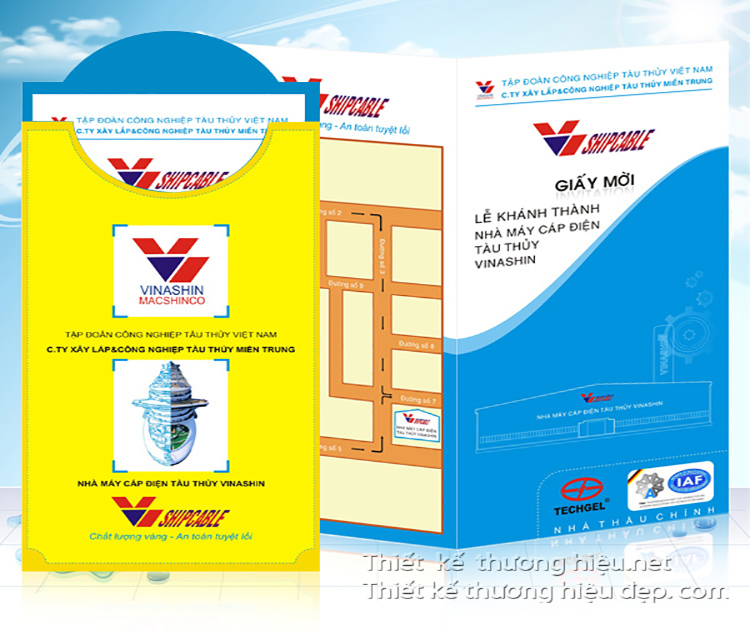 Thiết kế in ấn - bao thư - thiệp gấp nhà máy cáp điện tàu thủy VINASHIN - Ảnh 2